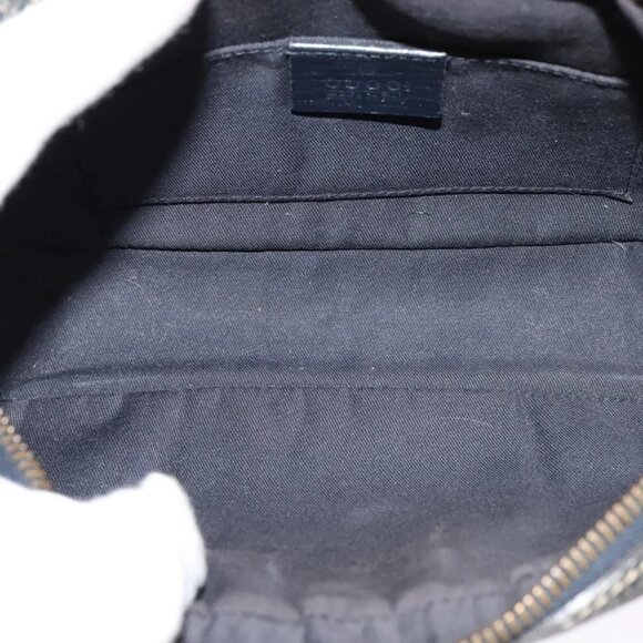 GUCCI GG Supreme Sherry Line Shoulder Bag PVC Navy Silver Red 162910 Auth ep9588 - Picture 10 of 16